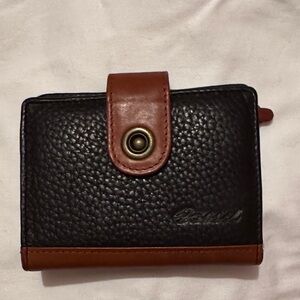 Fossil Black and Brown Leather Wallet